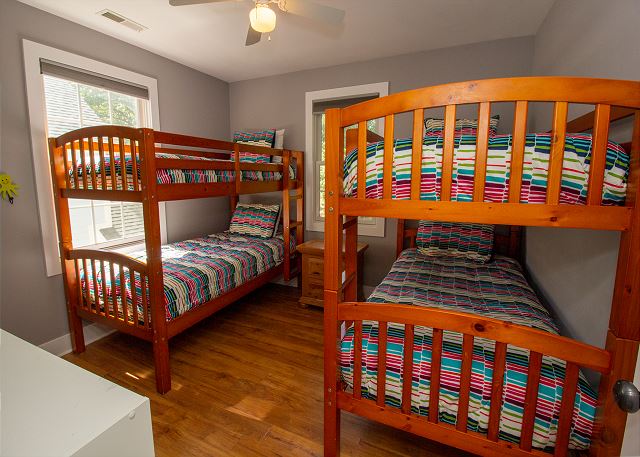 Second Level | Bedroom 2 | Two Twin over Twin Bunk Beds