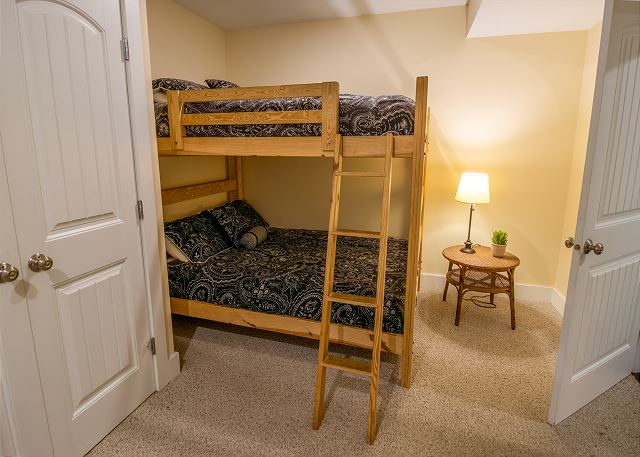 Basement Level | Bedroom 5 | Queen Over Queen Bunk Bed
