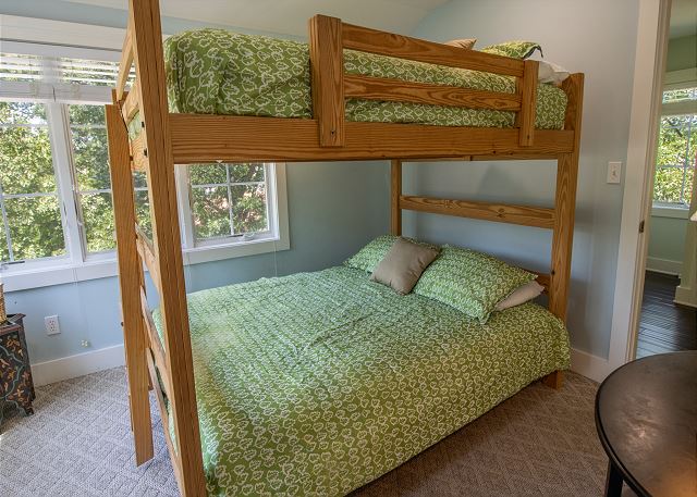 Second Level | Bedroom 3 | Queen Over Queen Bunk Beds | Attached