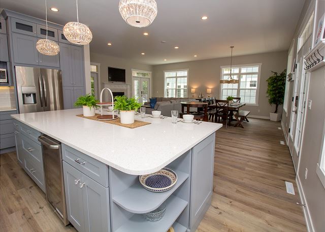 Main level kitchen with wine refrigerator Main level kitchen with wine refrigerator