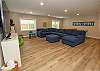 Basement living space with sleeper sofa bed Basement living space with sleeper sofa bed