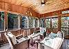 Second Level | Outside Screened in Porch Overlooking Patio Second Level | Outside Screened in Porch Overlooking Patio