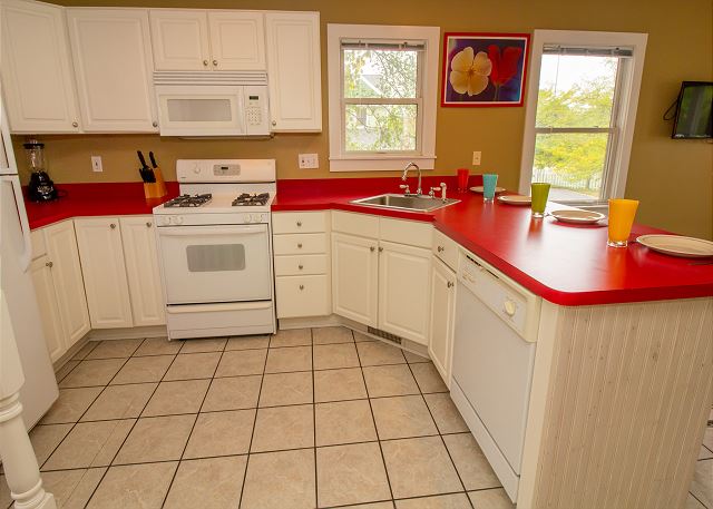 Open concept with full kitchen and living room Open concept with full kitchen and living room