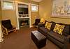 Main level living room with gas fire place Main level living room with gas fire place