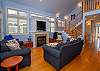 Main level living with gas fire place Main level living with gas fire place