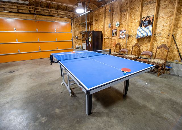 Garage ping pong table