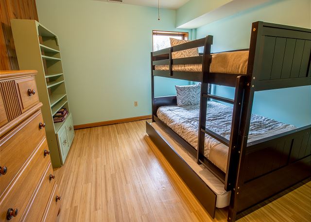 Basement bedroom #4 - twin bunk with trundle bed  