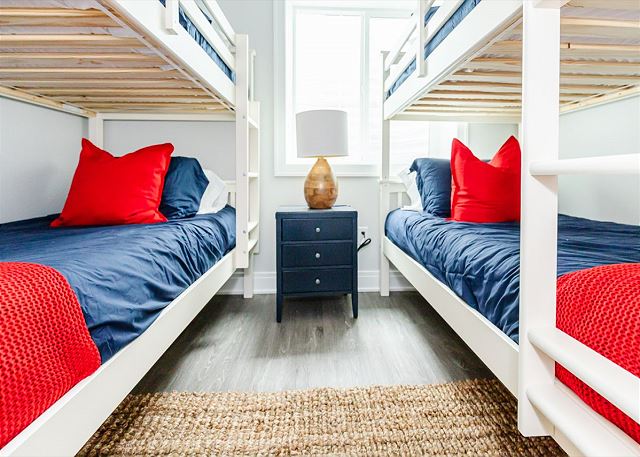 Basement | Bedroom 6 | Two Twin over Twin Bunk Beds Basement | Bedroom 6 | Two Twin over Twin Bunk Beds