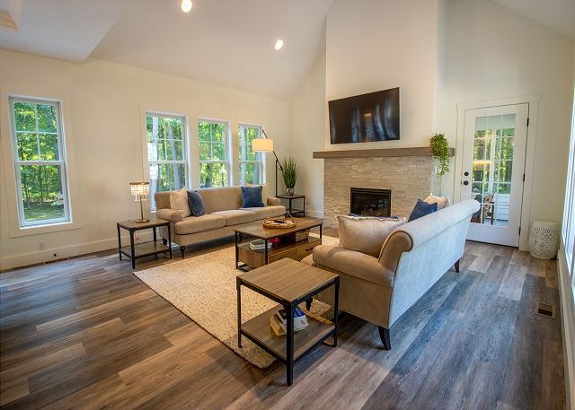 Main Level | Living Room with Gas Fireplace