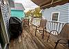 Main level deck off kitchen with gas grill Main level deck off kitchen with gas grill