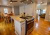 Main level full kitchen with deck access Main level full kitchen with deck access