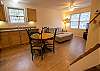Main level coach house full kitchen, dining for 4 and living roo Main level coach house full kitchen, dining for 4 and living roo