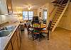 Main level coach house full kitchen, dining for 4 and living roo Main level coach house full kitchen, dining for 4 and living roo