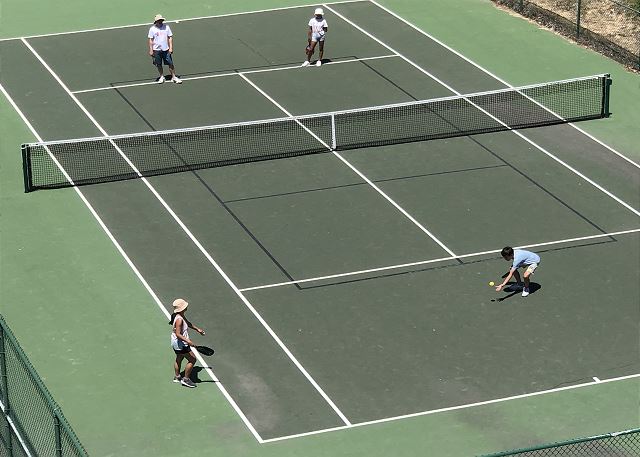 Tennis Court with Pickleball Lines