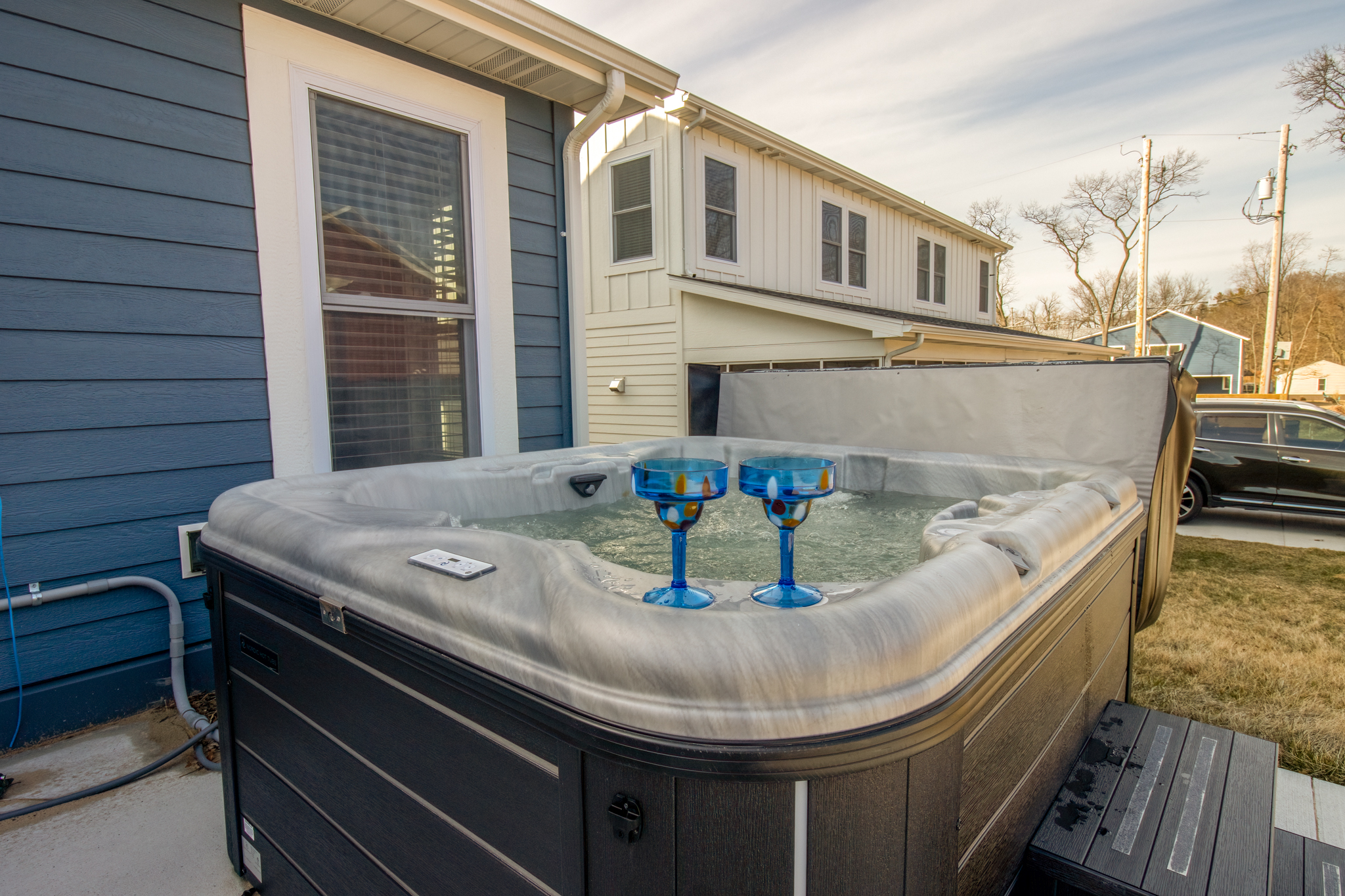Dune Escape vacation rental hot tub Michigan City