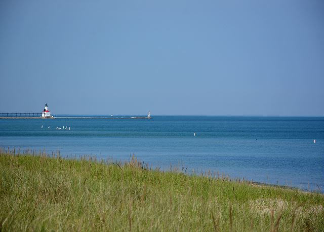 Lake Michigan and Lighthouse