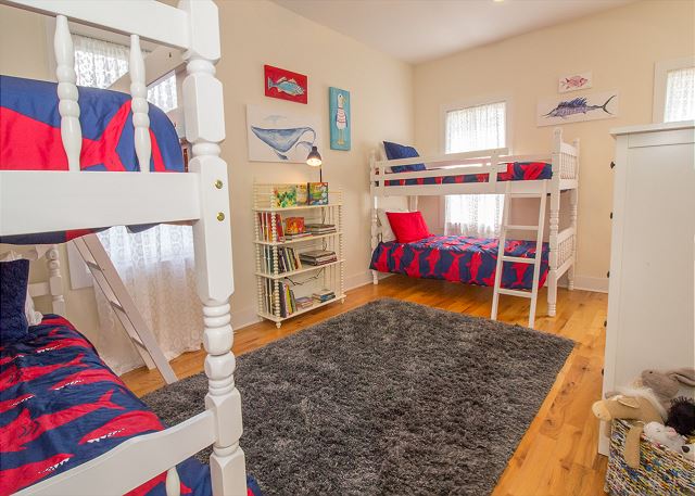 Third Level | Bedroom 3: Two Twin over Twin Bunk Beds