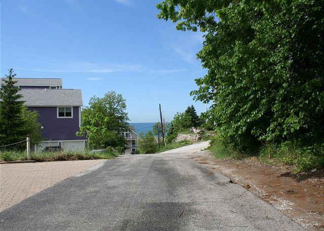Road from the house to the beach Road from the house to the beach