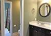 Master Bath with with Double Sink, separate Shower and Toilet areas