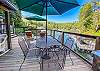 Boathouse Deck overlooking Lake Lure and mountains