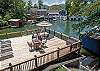 Large Boathouse Deck is perfect for sunning, relaxing, eating, watching sunsets!  You may never want to go indoors