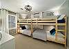 Main Level Bedroom with 2 sets of Twin Bunks