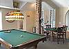 Game Room is quite open and spacious, with lots of room around the Pool Table, Game Table and Bar.