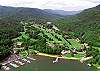Aerial view of Rumbling Bald On Lake Lure