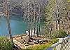 View from the Deck overlooking Shumont Lake and the private dock area.