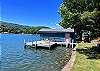 Sunny deck with expansive view of Lake and Mountains
