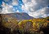 Rumbling Bald Mountain viewed in November from the fairway of Bald Mountain Golf course near Dancing Waters Lodge.