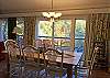 Dining Area Table seats 8 and has beautiful view over the lake.