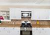 kitchen counter and stove top