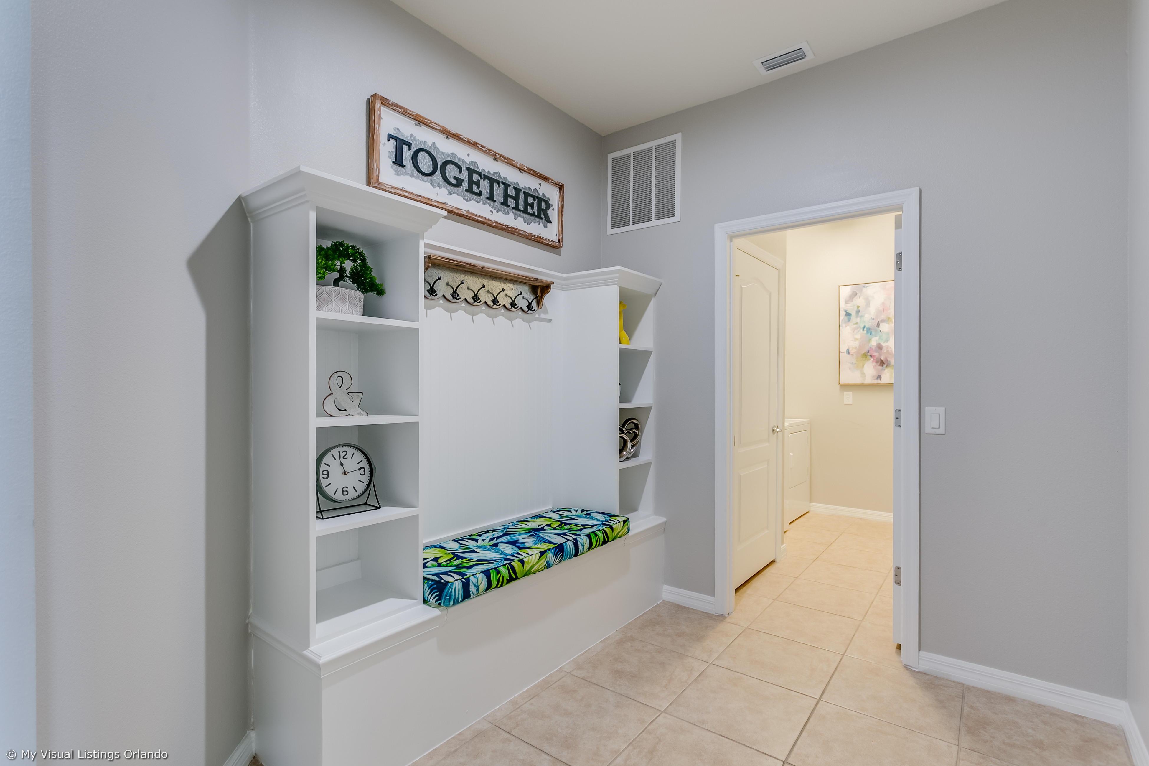 Coat hangers and access to the laundry room