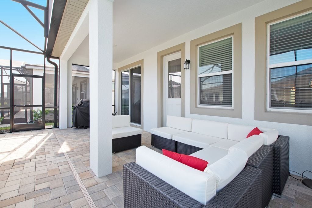 Outdoor lounge area