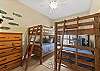 The fourth bedroom with 2 sets of bunks