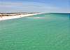 Emerald green water
