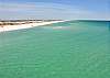 The emerald green water of the Gulf