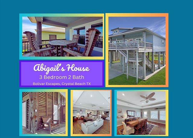Abigail's House, 3 bedroom 2 bath home sleeps10. A short stroll to the beach.