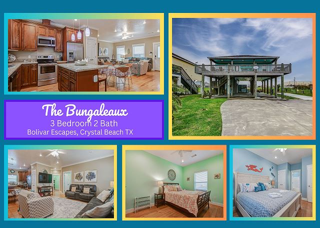 The Bungaleaux-Beachside, 3 bedroom 2 bath home sleeps 8