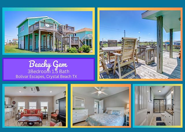 Beachy Gem -  a 3 bedroom, 1-1/2 bath that sleeps 6.