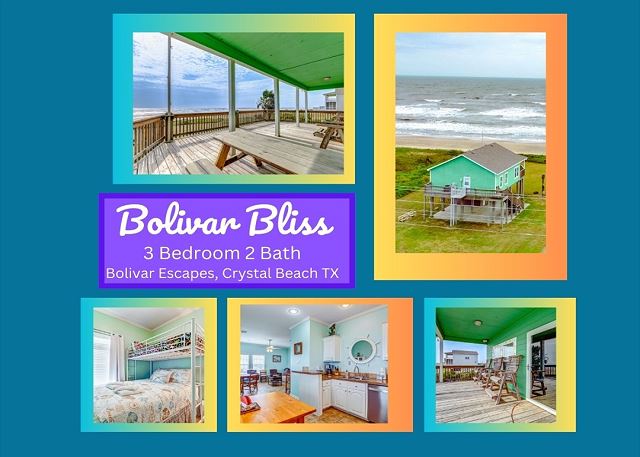Bolivar Bliss - Front Row 3 bedroom, 2 bath home that sleeps 10.