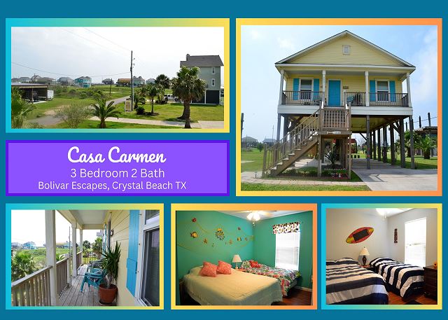 Casa Carmen - Beachside- 3 bedroom 2 bath home sleeps 9.