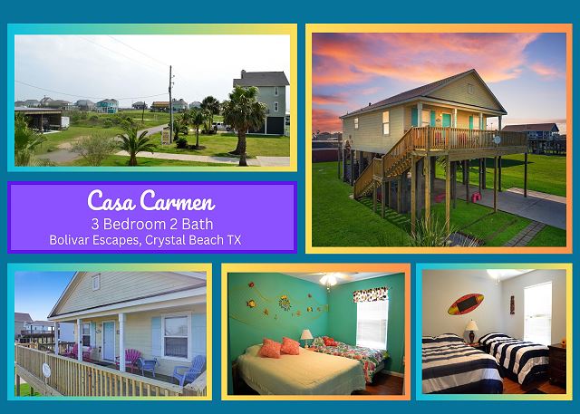 Casa Carmen - Beachside- 3 bedroom 2 bath home sleeps 9.