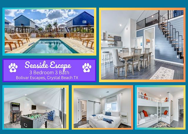 Seaside Escape-Community Pool-3 bedroom with a loft, 3 bath, and sleeps 10.