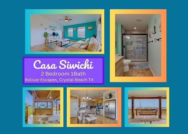 Casa Siwichi- Beachside- 2 bedroom 2 bath home sleeps 7.