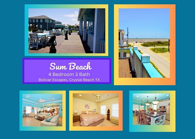 Sum Beach- Great Beach Views-4 bedroom 3 bath home sleeps 13.
