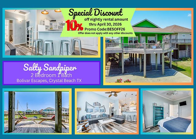 Salty Sandpiper-Pet Friendy-2 bedroom 1 bath home that sleeps 6.