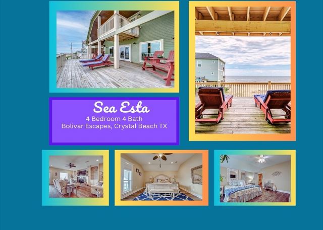 Sea Esta- Front Row Views-4 bedroom 4-1/2 bath home, sleeps 12 guests.