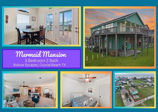 Mermaid Mansion-3 bedroom 2 bath, sleeps 8